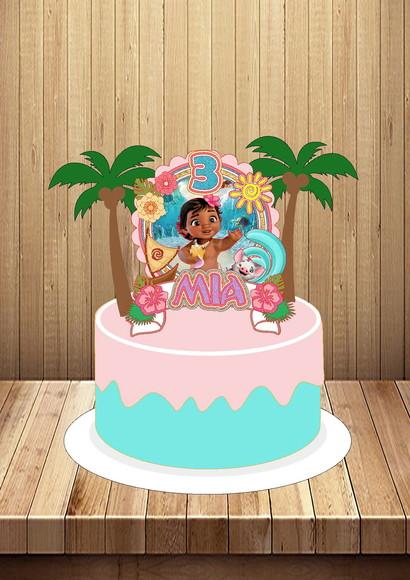 Topper Cake Moana Bebe - Arquivo Digital