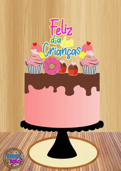 Arquivo de Corte Topo de Bolo Feliz Dia das Crianças