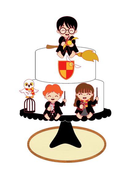 Topo de Bolo Harry Potter Baby- Arquivo Digital