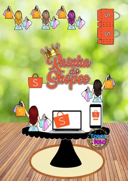 Topo de Bolo Rainha do Shopee - Arquivo Digital