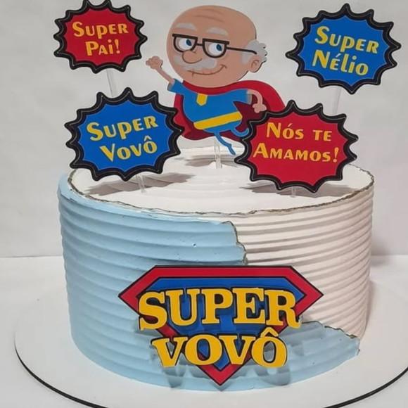 Arquivo de Corte Topo de Bolo Super Vovô 01
