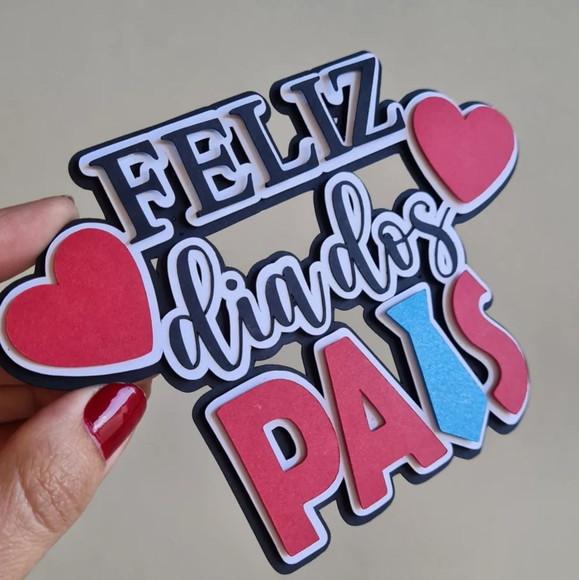 Arquivo de Corte Topo de Bolo Feliz Dia dos Pai 01