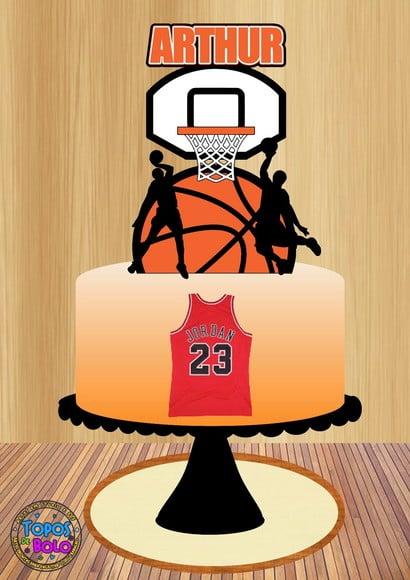 Arquivo de Corte Topo de Bolo Basquete 02