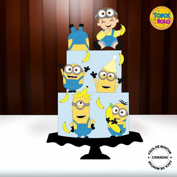 Arquivo de Corte Topo de Bolo Minions 01