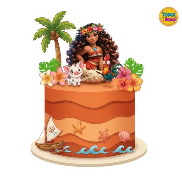 Arquivo de Corte Topo de Bolo Moana Adulta