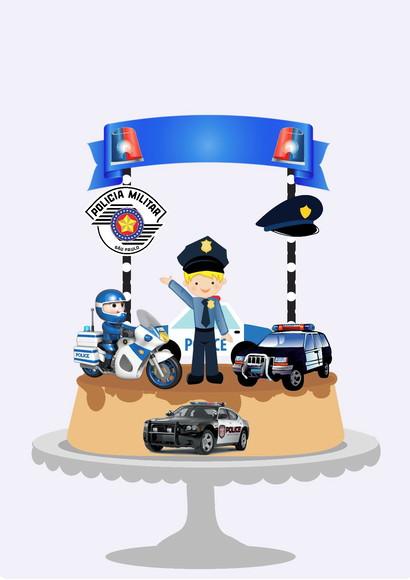 Arquivo de Corte Topo de Bolo Policia