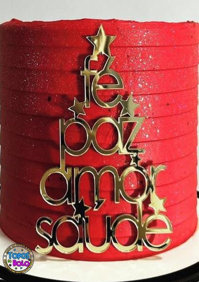 Arquivo de Corte Topo de Bolo Arvore de Natal Palavras