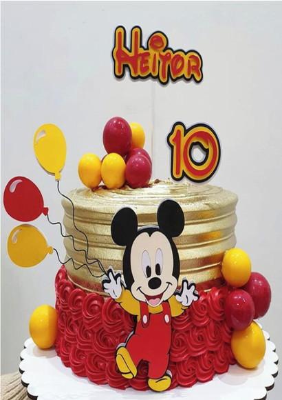 Arquivo de Corte Topo de Bolo Mickey Baby Vermelho