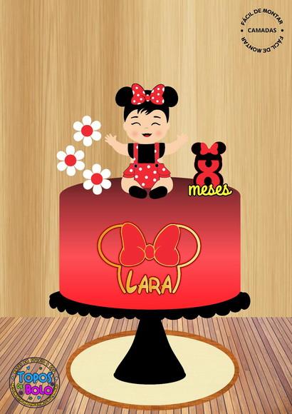 Arquivo de Corte Topo de Bolo Bebê Minnie
