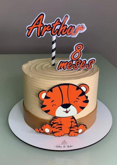 Arquivo de Corte Topo de Bolo Tigre 01