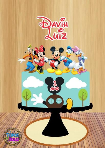 Arquivo de Corte Topo de Bolo Turma do Mickey