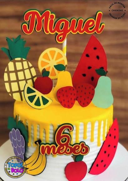 Arquivo de Corte Topo de Bolo Frutas 02