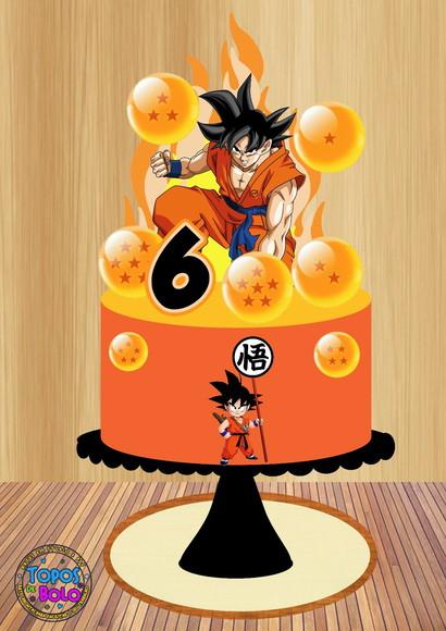 Arquivo de Corte Topo de Bolo Goku e Esferas