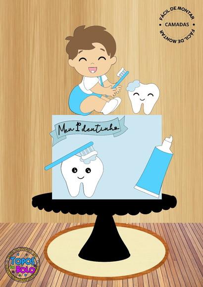 Arquivo de Corte Topo de Bolo Primeiro Dentinho