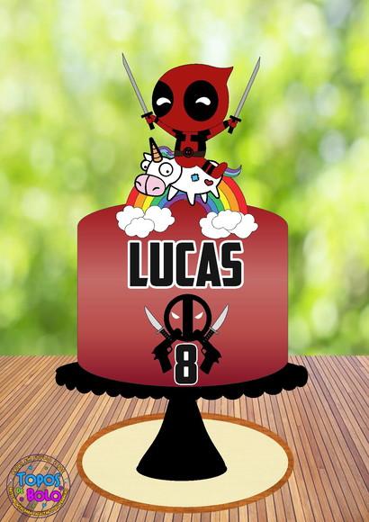Arquivo de Corte Topo de Bolo Deadpool