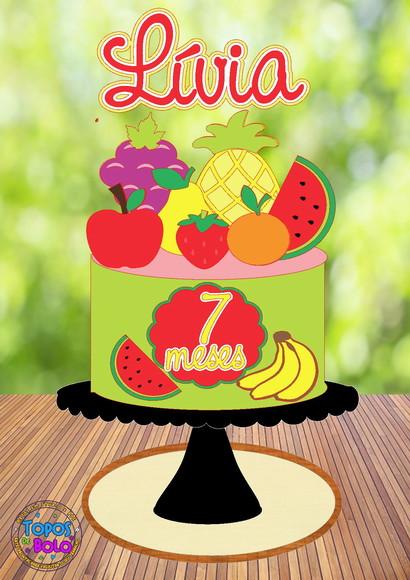 Arquivo de Corte Topo de Bolo Frutas