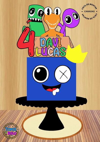 Arquivo de Corte Topo de Bolo Rainbow Friends 01
