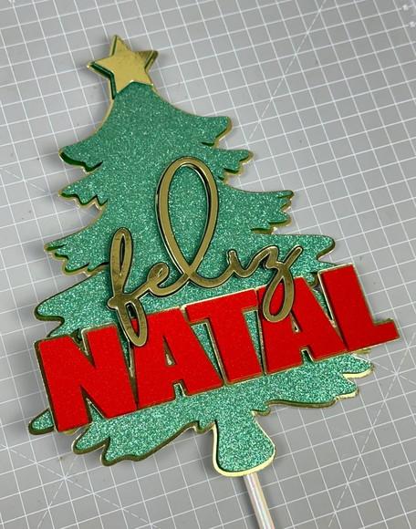 Arquivos de Corte Topo de Bolo Arvore de Natal Feliz Natal