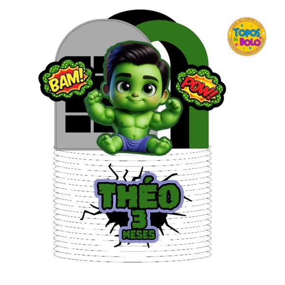 Arquivo de Corte Topo de Bolo Hulk Bebê Baby