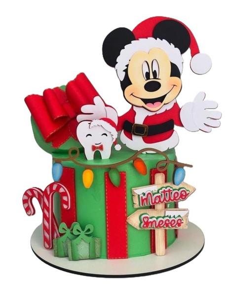 Arquivo de Corte Topo de Bolo Natal Mickey 01