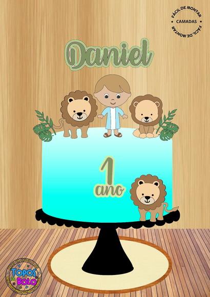 Arquivo de Corte Topo de Bolo Daniel na Cova dos Leões
