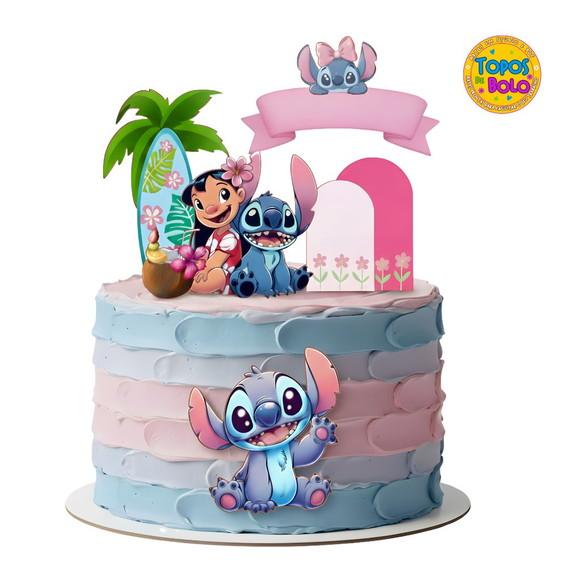 Arquivo de Corte Topo de Bolo Stitch e Lilo