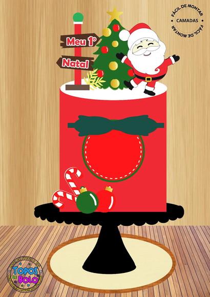 Arquivo de Corte Topo de Bolo Meu Primeiro Natal 01