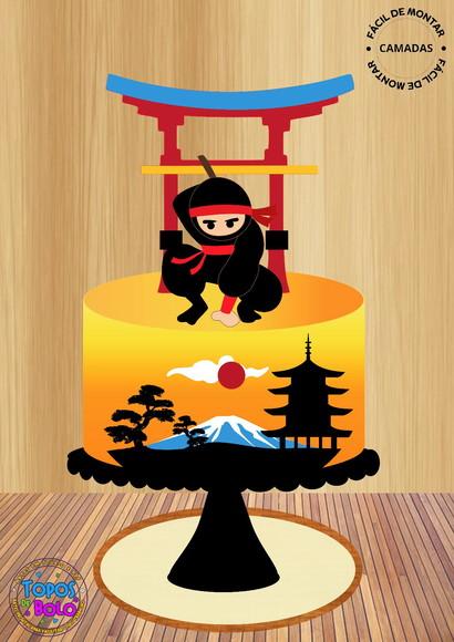 Arquivo de Corte Topo de Bolo Ninja