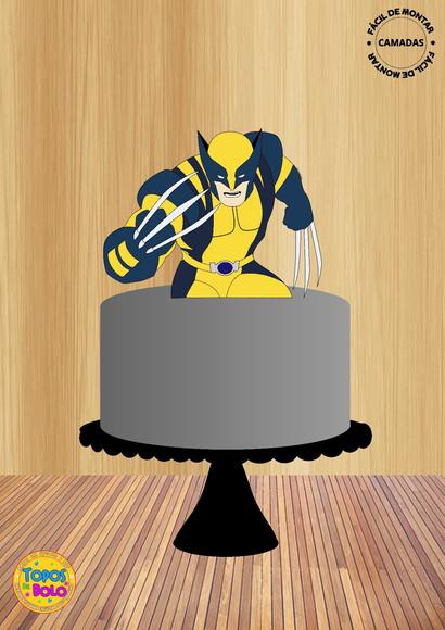 Arquivo de Corte Topo de Bolo Wolverine Camadas