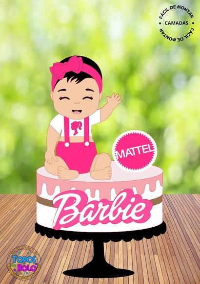 Arquivo de Corte Topo de Bolo Boneca Barbie 2