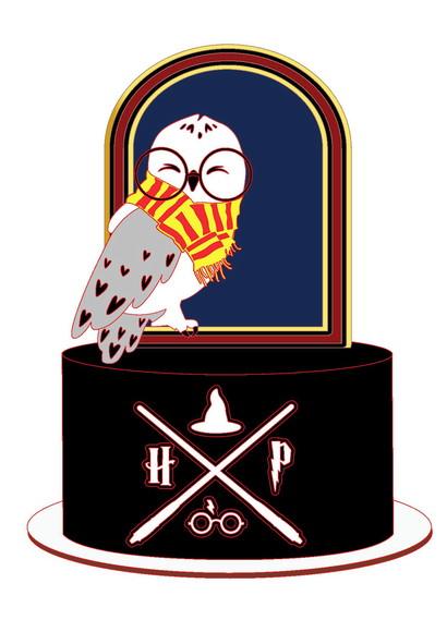 Topo de Bolo Coruja do Harry Poter- Arquivo Digital