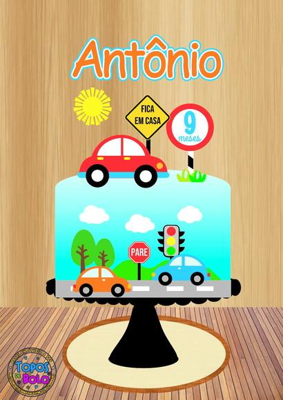 Arquivo de Corte Topo de Bolo Carros Transito