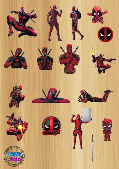 Arquivo de Corte Topo de Bolo Deadpool 02