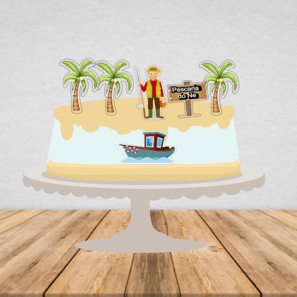 Topo de Bolo Pescador - Arquivo Digital