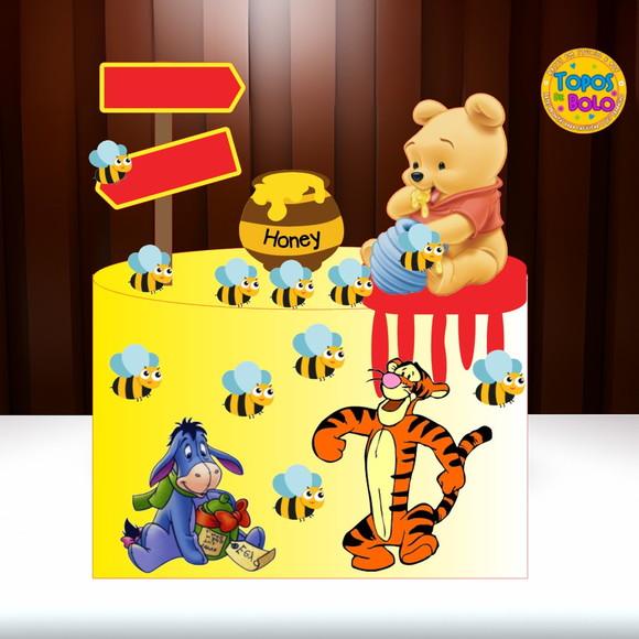 Arquivos de Corte Topo de Bolo Ursinho Pooh 12
