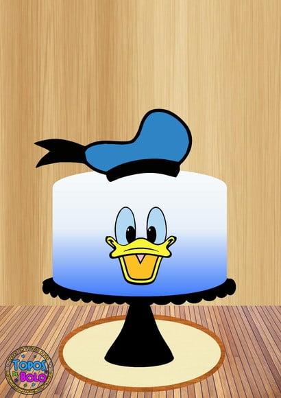 Arquivo de Corte Topo de Bolo Rosto Pato Donald
