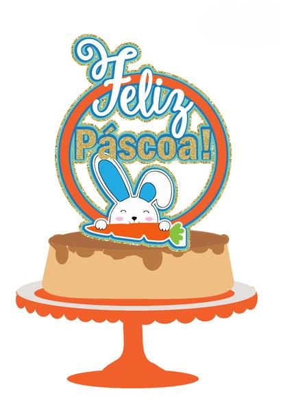 Arquivo de Corte Topo de Bolo Feliz Páscoa 05