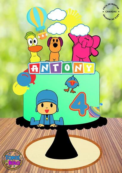 Arquivo de Corte Topo de Bolo Pocoyo Camada