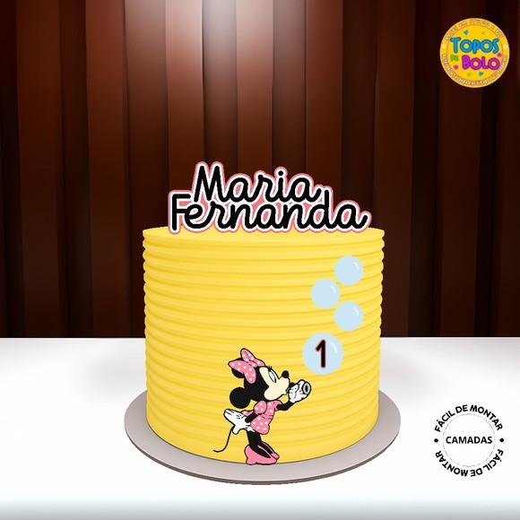 Arquivo de Corte Topo de Bolo Minnie Bola Sabão