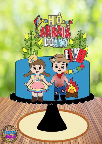 Arquivo de Corte Topo de Bolo Mió Arraia do Ano