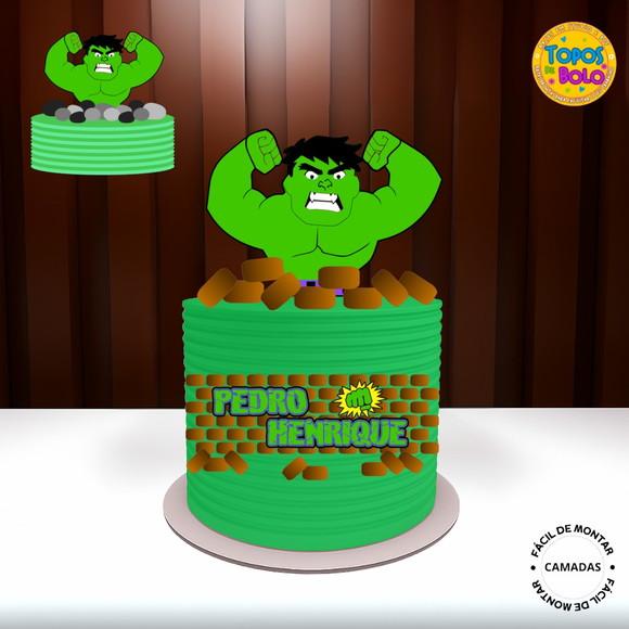 Arquivo de Corte Topo de Bolo Hulk 04