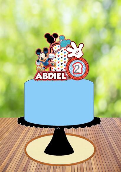 Topper Cake Mickey - Arquivo Digital