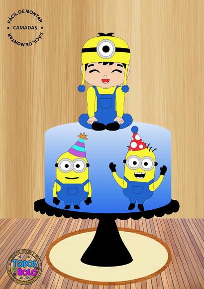 Arquivo de Corte Topo de Bolo Minion Baby