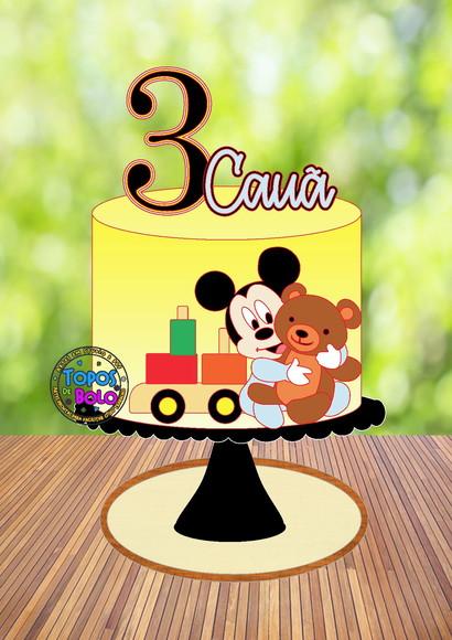 Topo de Bolo Mickey Baby- Arquivo Digital