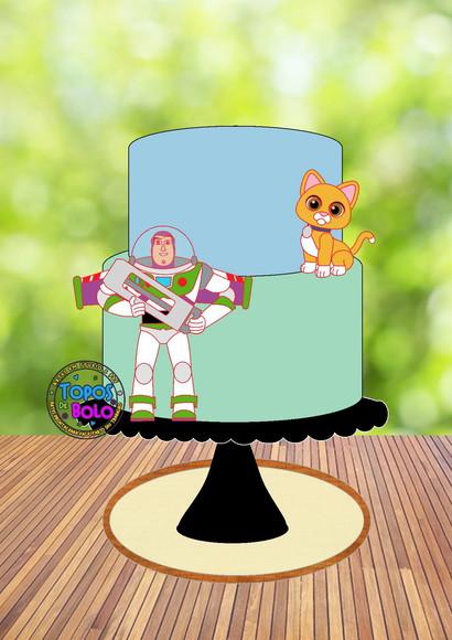 Topo de Bolo Buzz Lightyear e Sox- Arquivo Digital