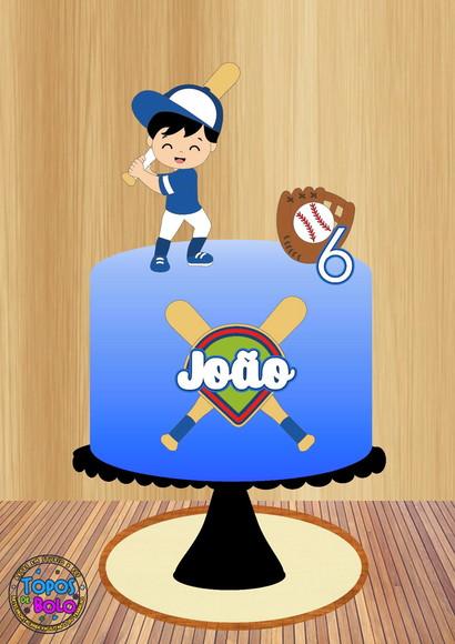 Arquivo de Corte Topo de Bolo Baseball Boy