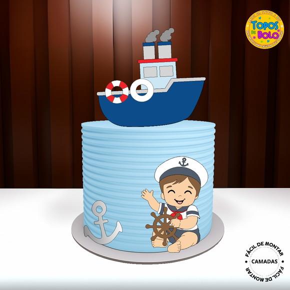 Arquivo de Corte Topo de Bolo Marinheiro Baby 03