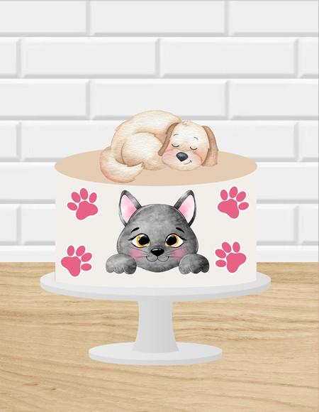 Arquivo de Corte Topo de Bolo Pet Cute