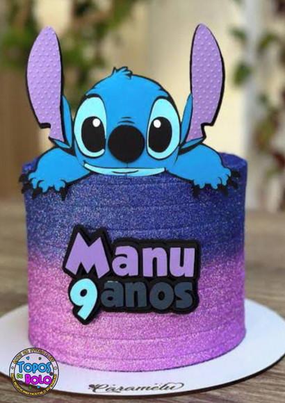 Arquivo de Corte Topo de Bolo Stitch Deitado