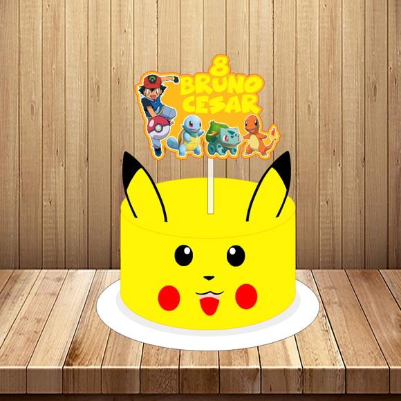 Topo de Bolo Pikachu - Arquivo Digital